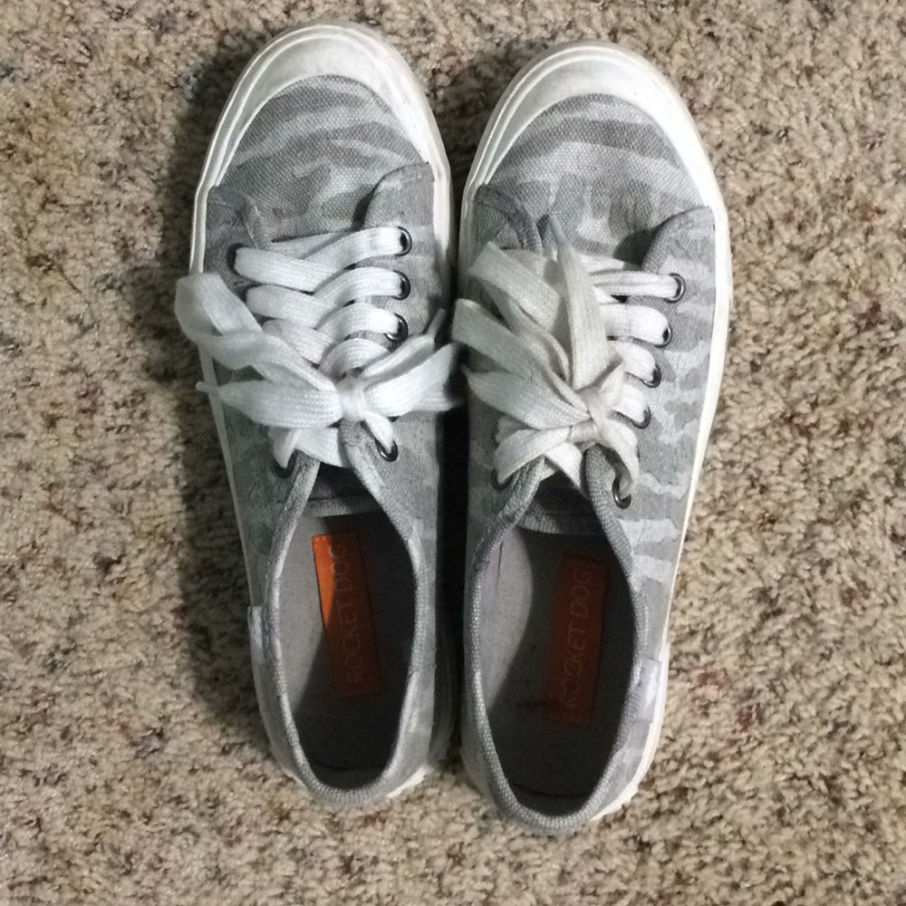 Grey Camo rocket dog boat shoes